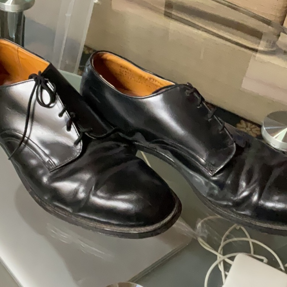 Men's Black Leather Dress Shoes